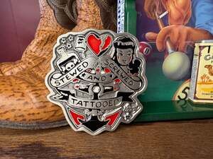 Sailor Jerry Stewed Screwed and Tattooed Anchor Belt Buckle